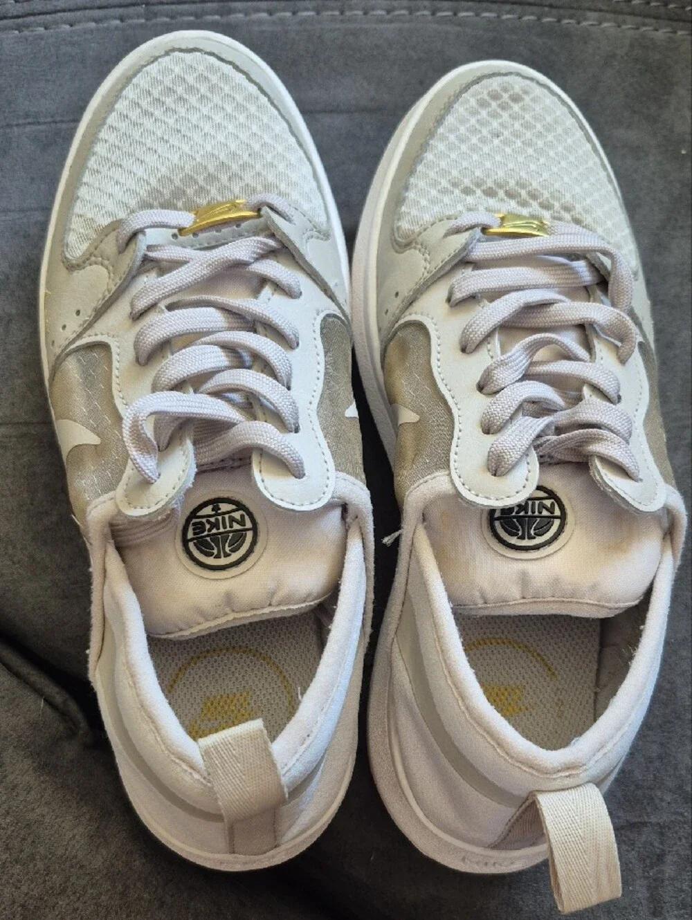 Casual Women Low-Top Sneakers in Light Beige